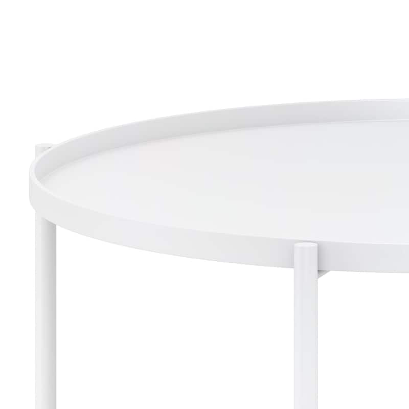 WYNDENHALL Lipton Industrial 32 inch Wide Metal Coffee Table - 31.5 "w x 31.5" d x 18.5" h