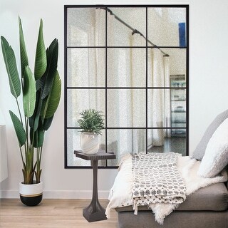 Allan Andrews Black Metal Framed Racine Wall Mirror - 54" H x 42" W
