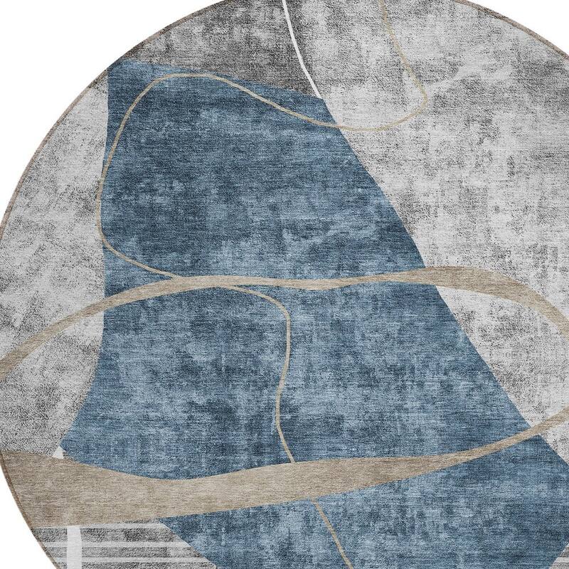 HomeRoots Abstract Transitional Rectangle Outdoor Rug