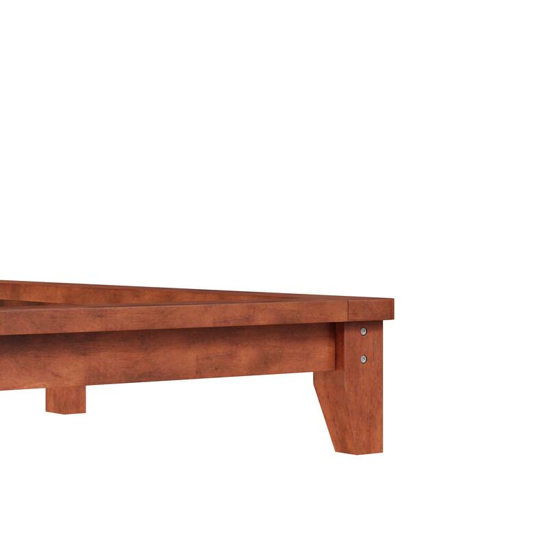 Roomfitters Full/Queen/King Size Wood Platform Bed with Headboard and Slat Support