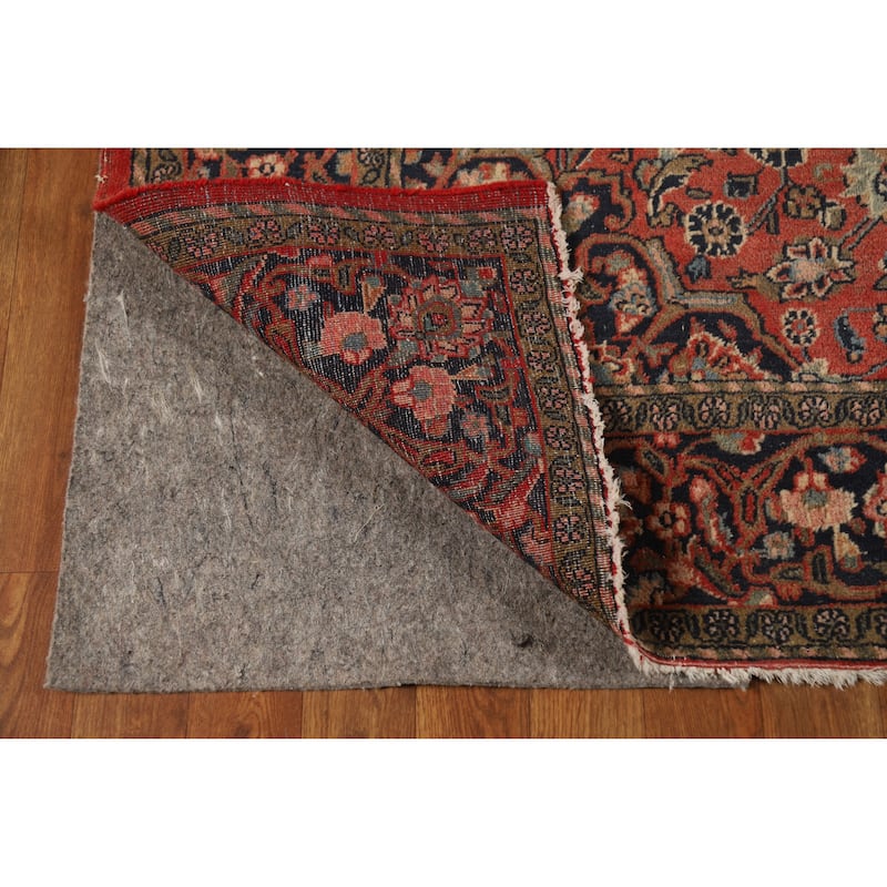 Hand Knotted Oriental 100% Wool Carpet Traditional Floral Oranges & Rust Kashan Area Rug - 6' 5'' X 4' 4''