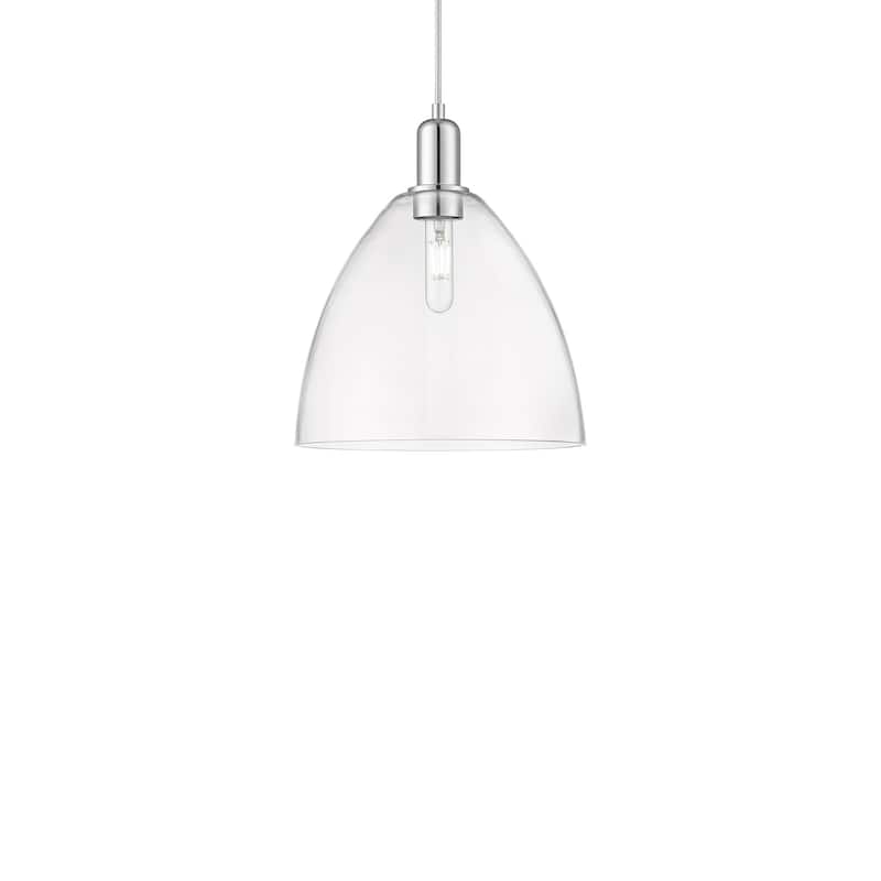 Innovations Lighting 716-1P-14-12 Bristol Pendant Bristol 12" Wide - Polished Chrome / Clear