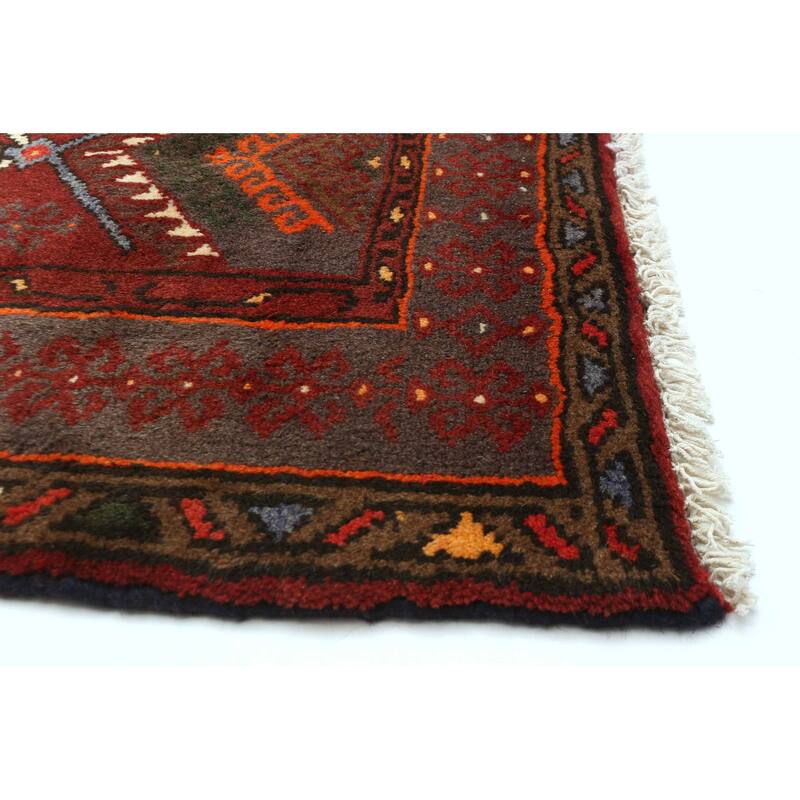 ECARPETGALLERY Hand-knotted Andelz Dark Red Wool Rug - 3'5 x 5'2