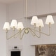 preview thumbnail 6 of 9, Yep by Golden Lighting Kennedy 6-light Island Light in Brushed Champagne Brass