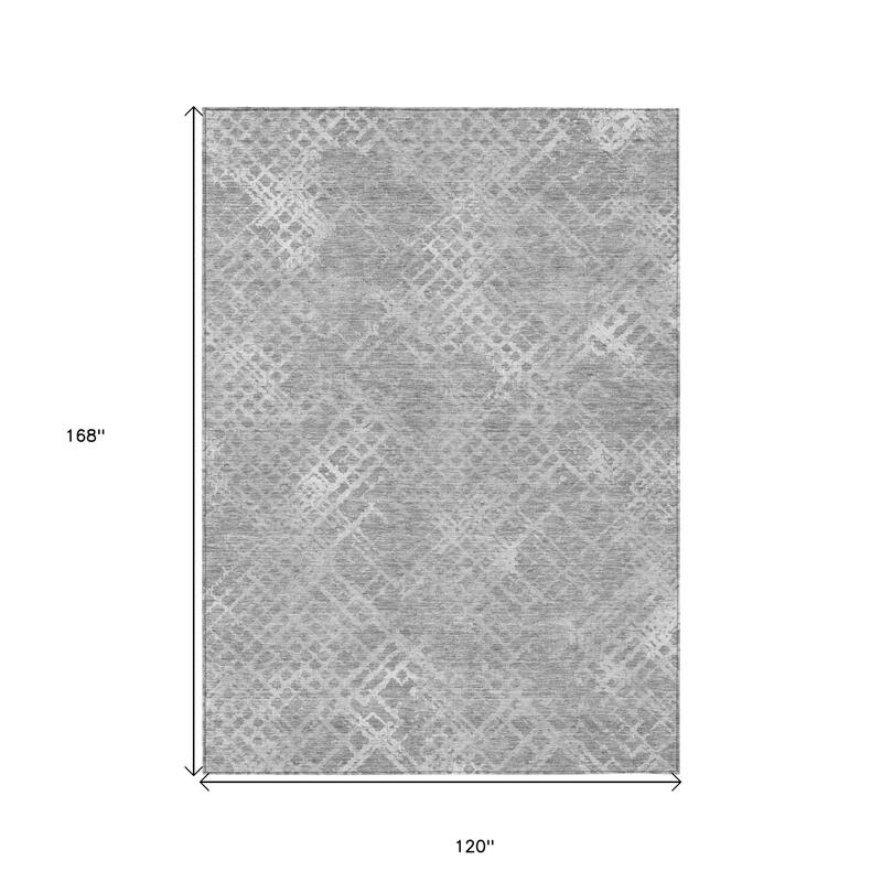 HomeRoots Geometric Transitional Rectangle Outdoor Rug