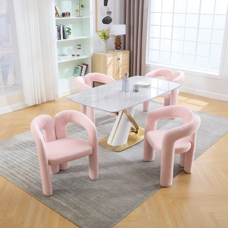 Contemporary Designed Velvet Fabric Upholstered Accent/Dining Chair/Barrel Side Chairs Armchair For Living Room Set Of 2
