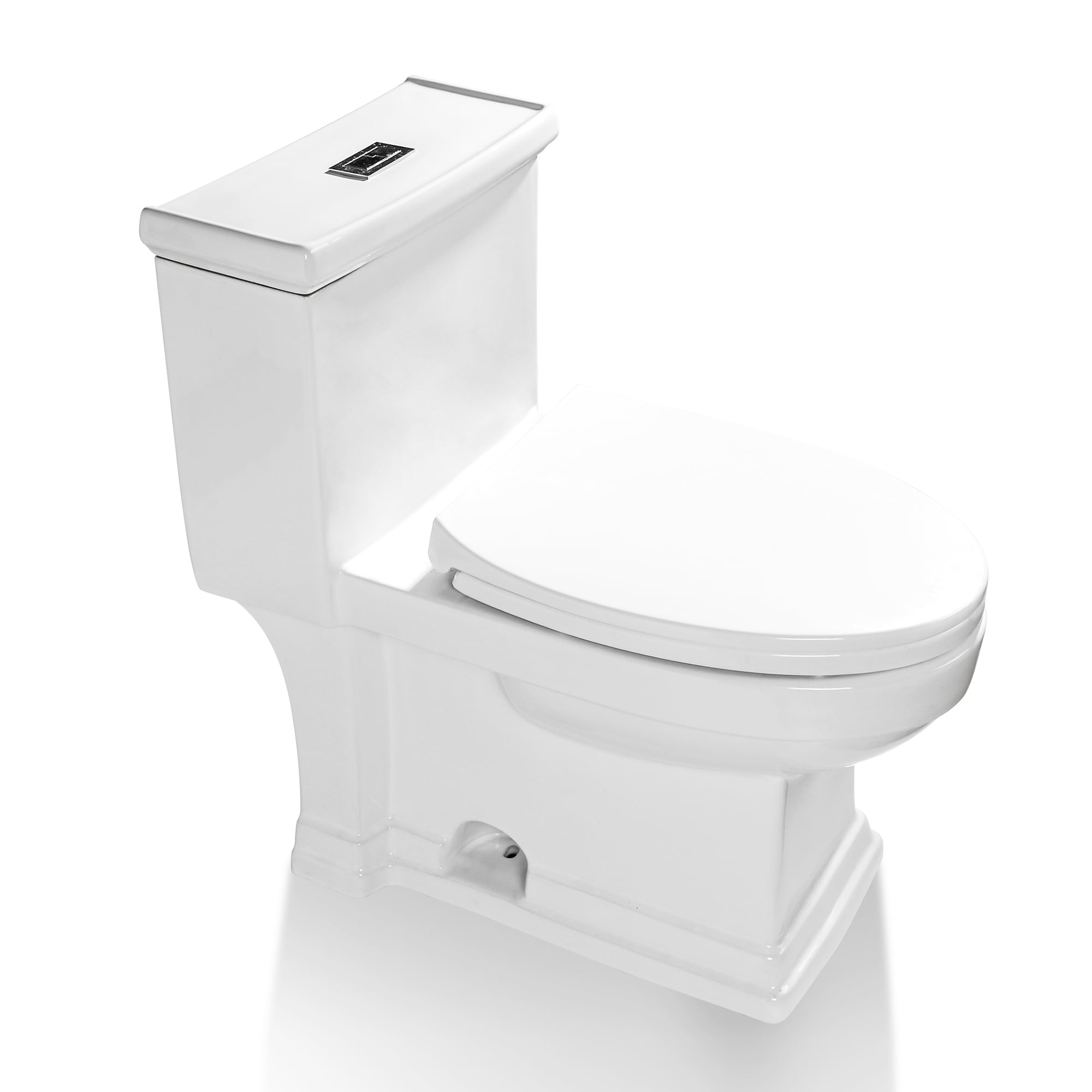 1 28 Gpf Water Efficient Elongated One Piece Toilet Seat Included On Sale Overstock 32523420