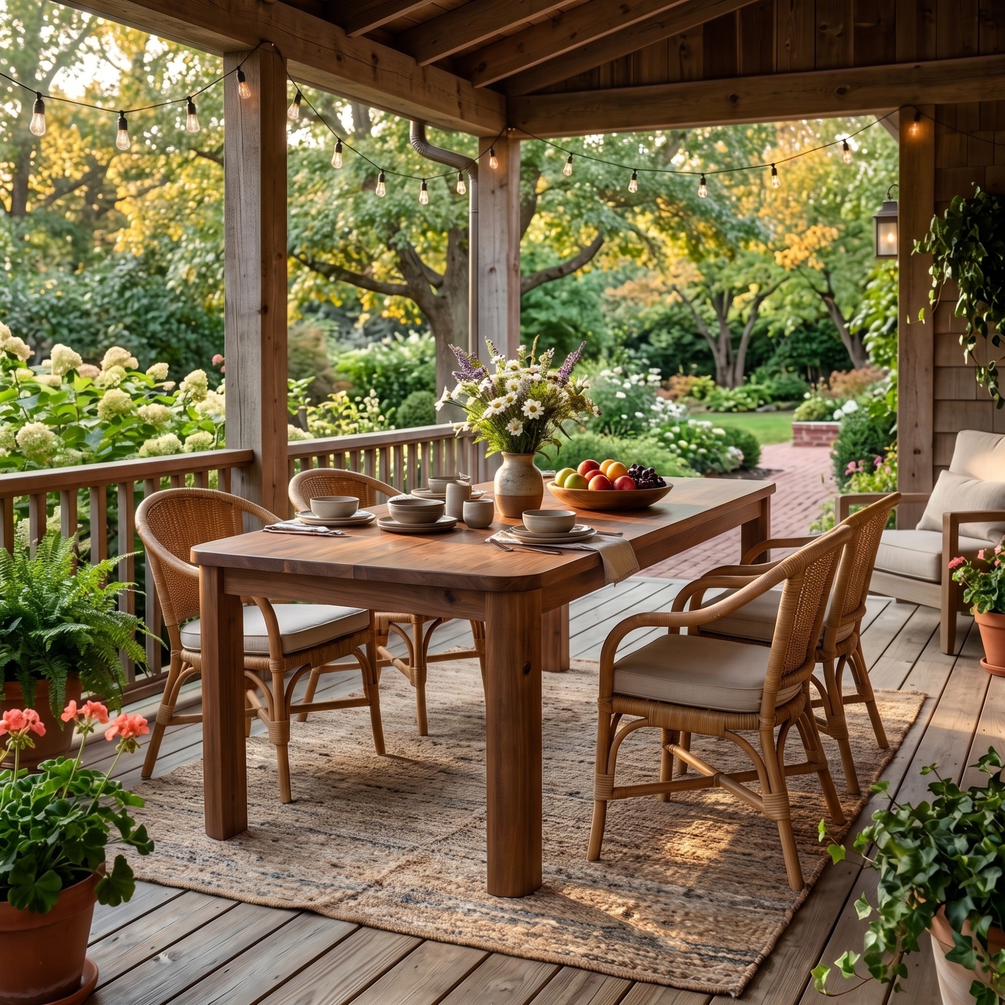63 Inch Solid Wood Dining Table, Rectangular Rounded Edge Farmhouse Kitchen Table - 29.5'' H X 31.5'' W X 63'' D