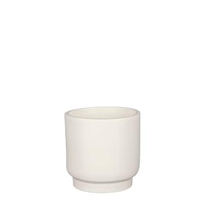 Sm. Riva Round White Pot-ST - White