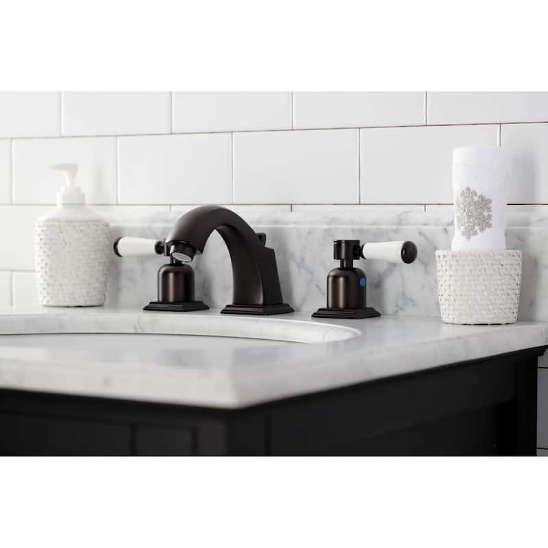 Kingston Brass Paris 1.2 GPM Widespread Bathroom Faucet with Pop-Up