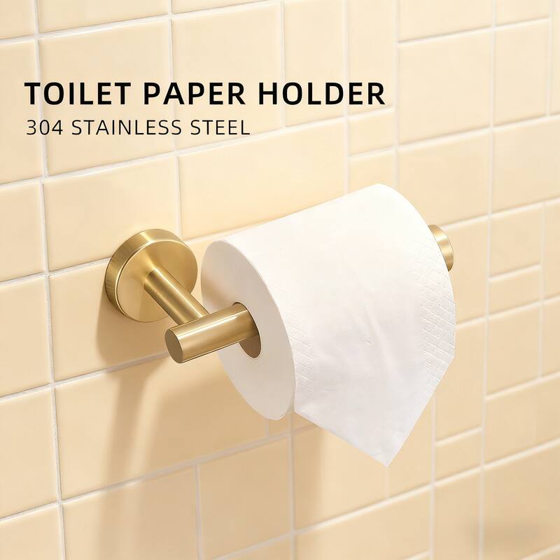 Topcraft Wall Mounted Stainless Steel Bathroom 8 Piece Hardware Set