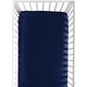 preview thumbnail 1 of 4, Sweet Jojo Designs Solid Navy Blue Baseball Patch Sports Collection Fitted Crib Sheet