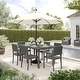 preview thumbnail 9 of 21, Martha Stewart 7pc Rattan Patio Dining Set - 6 Chairs, Table - 62"D x 39"W x 30"H