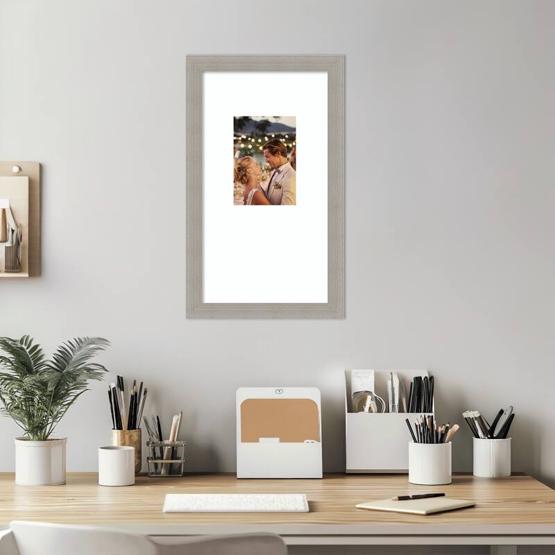 Woodgrain Stripe Blonde Framed Picture Frame, Photo Frame
