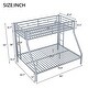 preview thumbnail 54 of 52, Metal Bunk Bed with 2 Built-in Ladders, Twin XL Over Queen/Full XL Over Queen Heavy Duty Bunk Bedframe with Guardrails for Kids