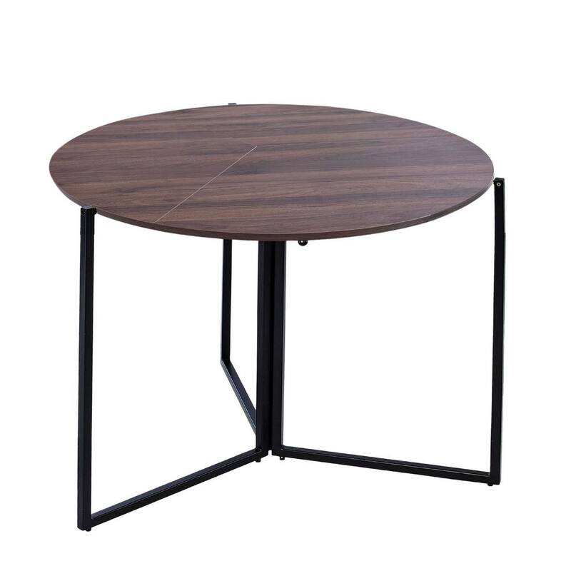 43" Trifold Multi-Use Round Table in Walnut
