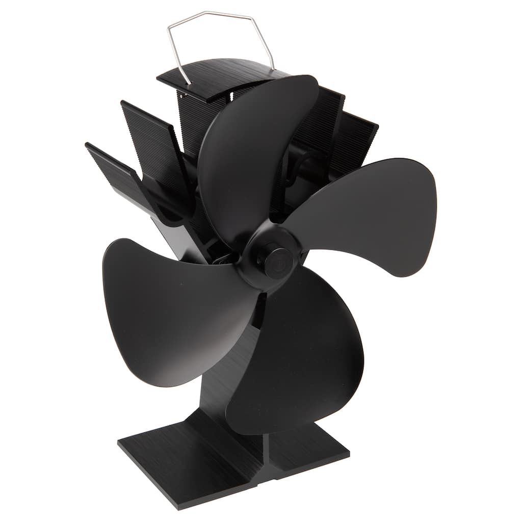 Home-Complete Quiet Heat-Powered Stove Fan, Black