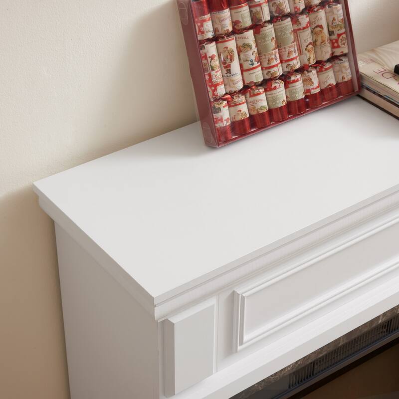 Electric Fireplace with Mantel,fireplace mantel surround with 23" Fireplace Insert, Adjustable Flame, Remote Control