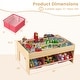 preview thumbnail 3 of 8, Gymax 94 PCS Wooden Train Set Table w/Reversible Tabletops 3 Storage