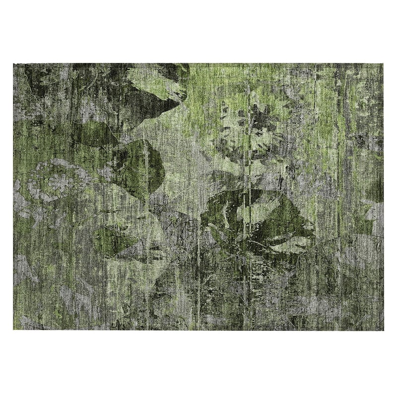 Almi Garden-Inspired Weather Resistant Blended Style Outdoor Rug