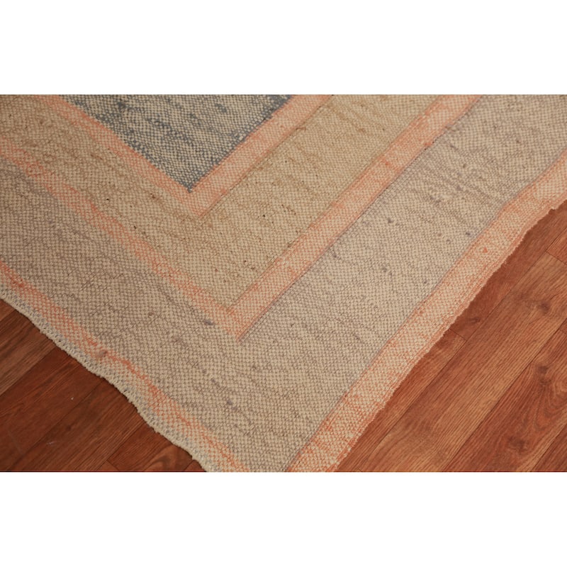 Hand Woven Oriental 100% Jute Carpet Southwestern Modern Beige & Ivories Kilim Area Rug - 10' 0'' X 8' 11''