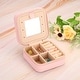 preview thumbnail 5 of 9, Travel Jewelry Case Jewelry Organizer Box with Mirror Square Style 1