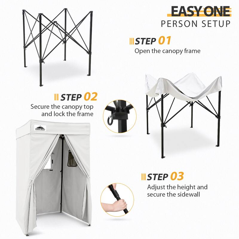 EAGLE PEAK Flex Compact 4x4 Pop-up Canopy Changing Room, Portable Privacy Dressing Room