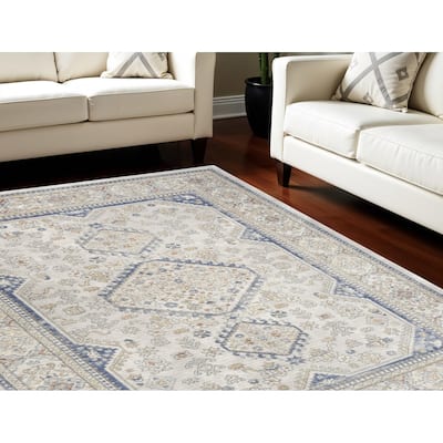 Nevu Power Loomed Durable Area Rug By HomeRoots - 110' X '79' X '0.5