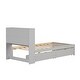 preview thumbnail 11 of 13, Modern Twin Bed Frame with Bookcase Headboard, Built-in USB Port, and 2 Storage Drawers