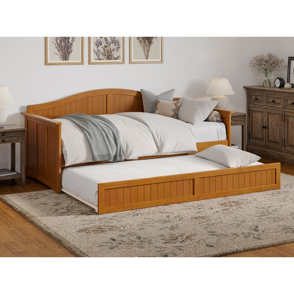Nantucket Twin Wood Daybed with Twin Size Trundle