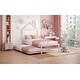 preview thumbnail 17 of 52, Twin Size Metal Platform Bed with trundle, House-Shaped Headboard Design for Kids, Boys and Girls
