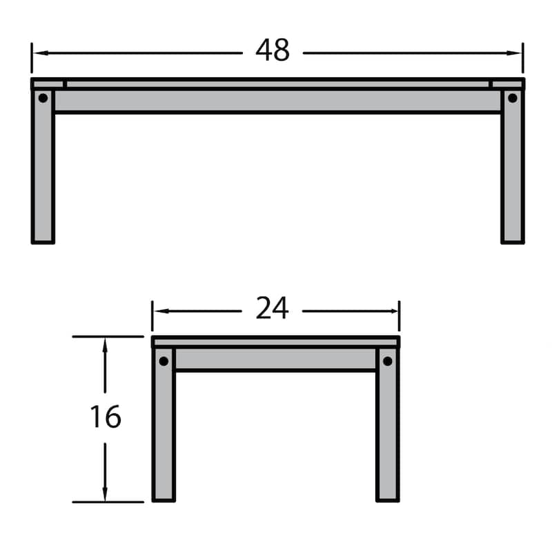 HIGHWOOD Eco-Friendly Adirondack Rectangular Coffee Table