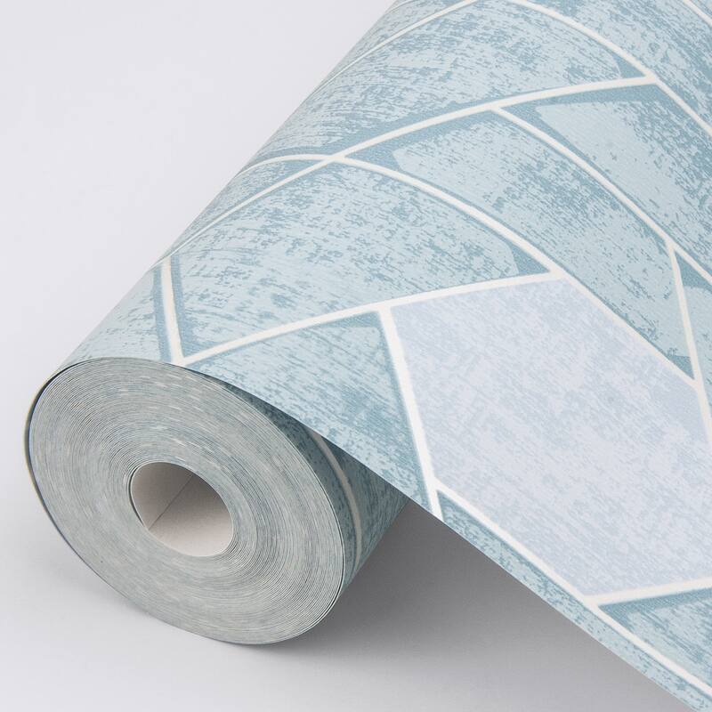 Scott Living Granada Aqua Geometric Wallpaper