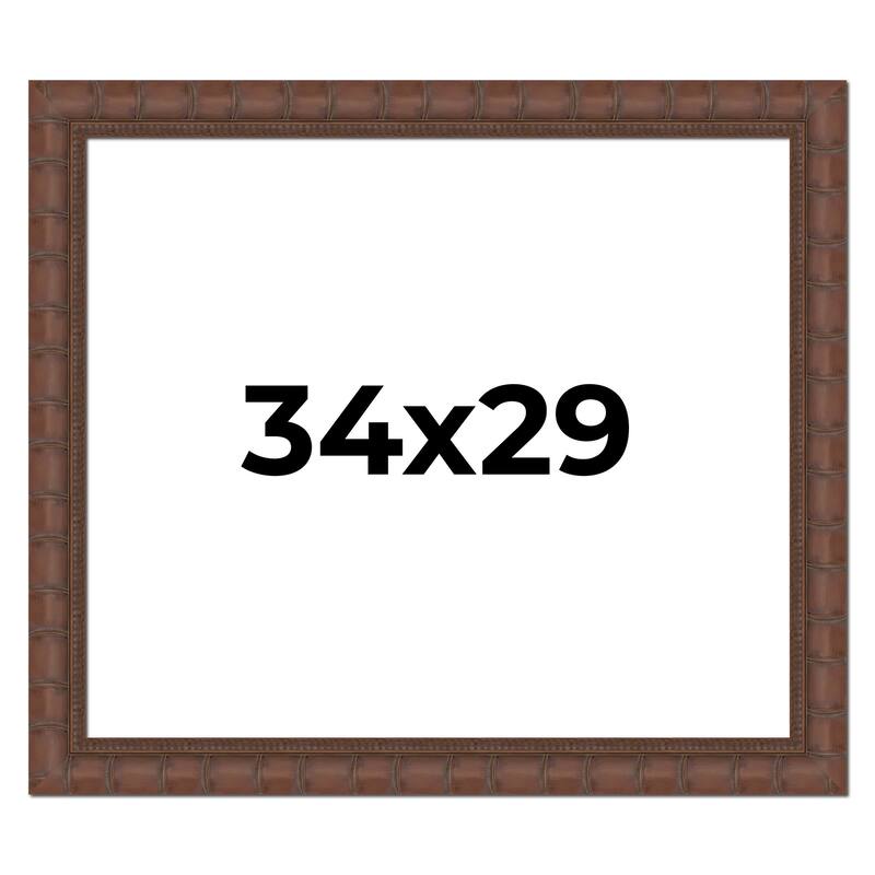 34x29 Frame Pewter Solid Wood Picture Frame Width 1.625 Inches | Interior Frame Depth 0.6875 Inches