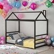 preview thumbnail 1 of 16, Kids and Baby Twin Size Playful House Platform Bed With Roof And Chimney