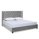 preview thumbnail 9 of 10, Manhattan Tufted Wingback Headboard King Platform Bed
