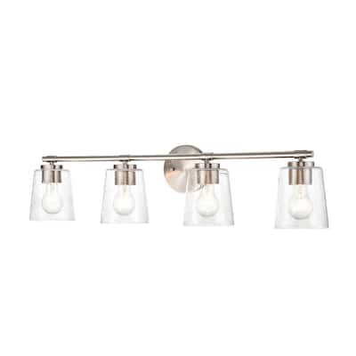 Millennium Lighting 4 Light 34" Wide Bathroom Vanity Light with Clear