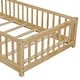 preview thumbnail 24 of 32, Twin Floor Platform Bed with Fence without Door