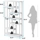 preview thumbnail 5 of 3, 7 Tier Bookshelf, 78.7 inch Tall Bookcase with 10 Open Storage Shelves - 39.37”(L) x 11.8”(D) x 78.74”(H)