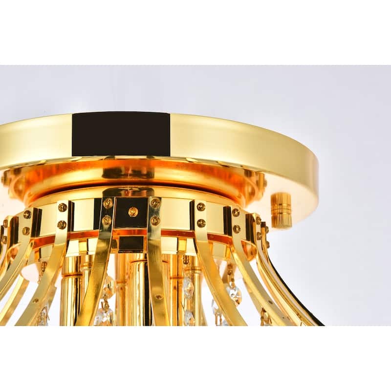 Fleur Illumination 6 light Gold Flush Mount