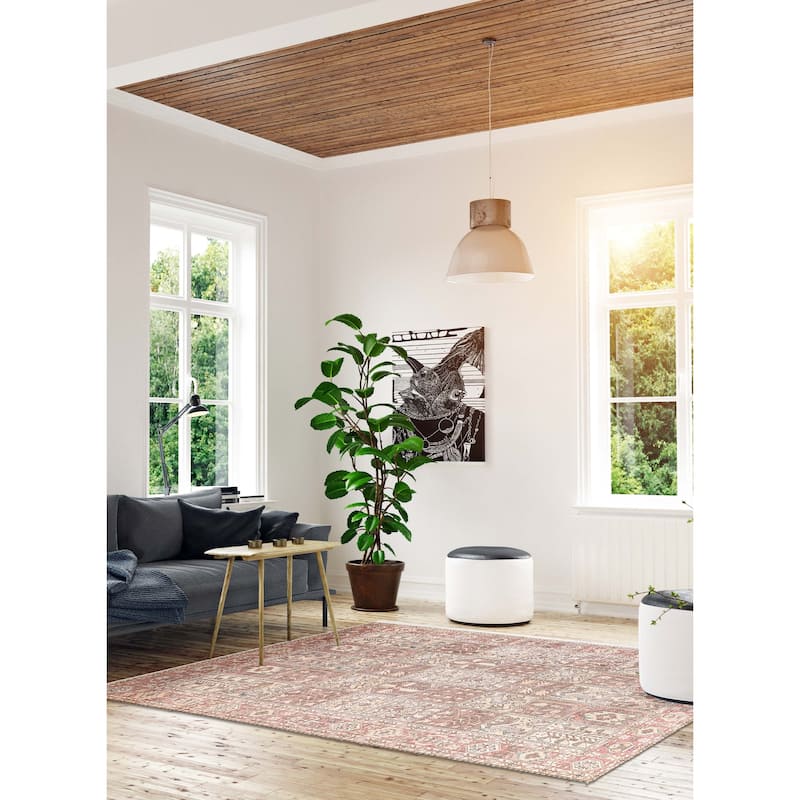 ECARPETGALLERY Hand-knotted Antalya Vintage Brown Wool Rug - 6'7 x 9'5