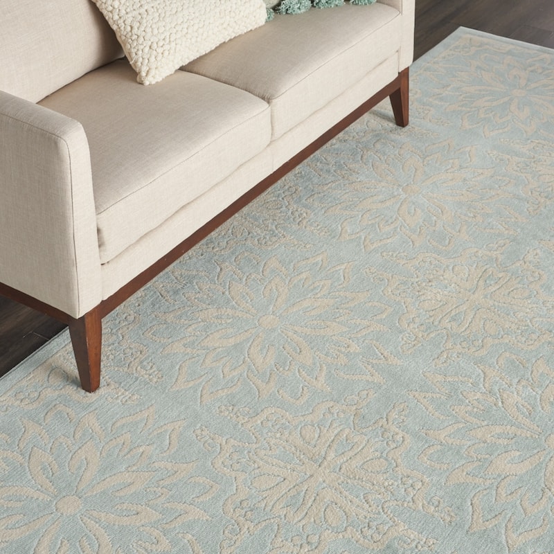 Qodul Power Loomed Floral Area Rug By HomeRoots - 8' x 10'