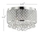 preview thumbnail 20 of 18, Ellen 3-Light Crystal Drops/Metal ,LED Flush Mount, by JONATHAN Y