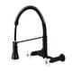 preview thumbnail 8 of 7, Heritage Two-Handle Wall-Mount Pull-Down Sprayer Kitchen Faucet Oil Rubbed Bronze