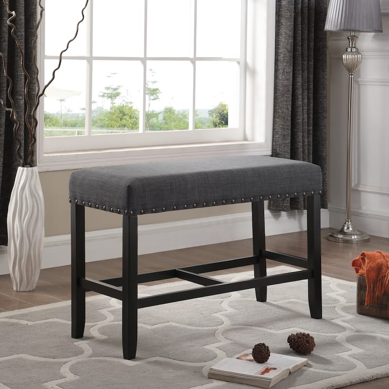 Fabric Counter Height Dining Bench