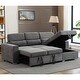 preview thumbnail 7 of 9, Modern Mid-Century Pullout Storage Sectional Sleeper Sofa