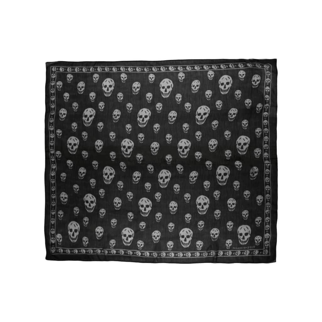 Alexander McQueen Skull Print Silk Scarf