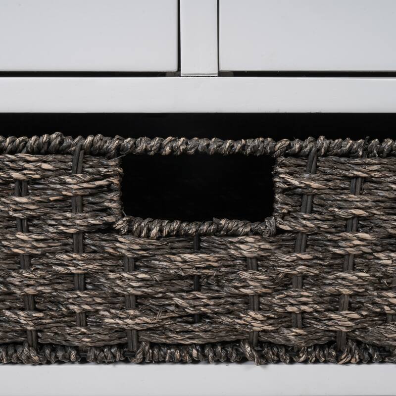 Storage Bench with Removable Basket and Drawers