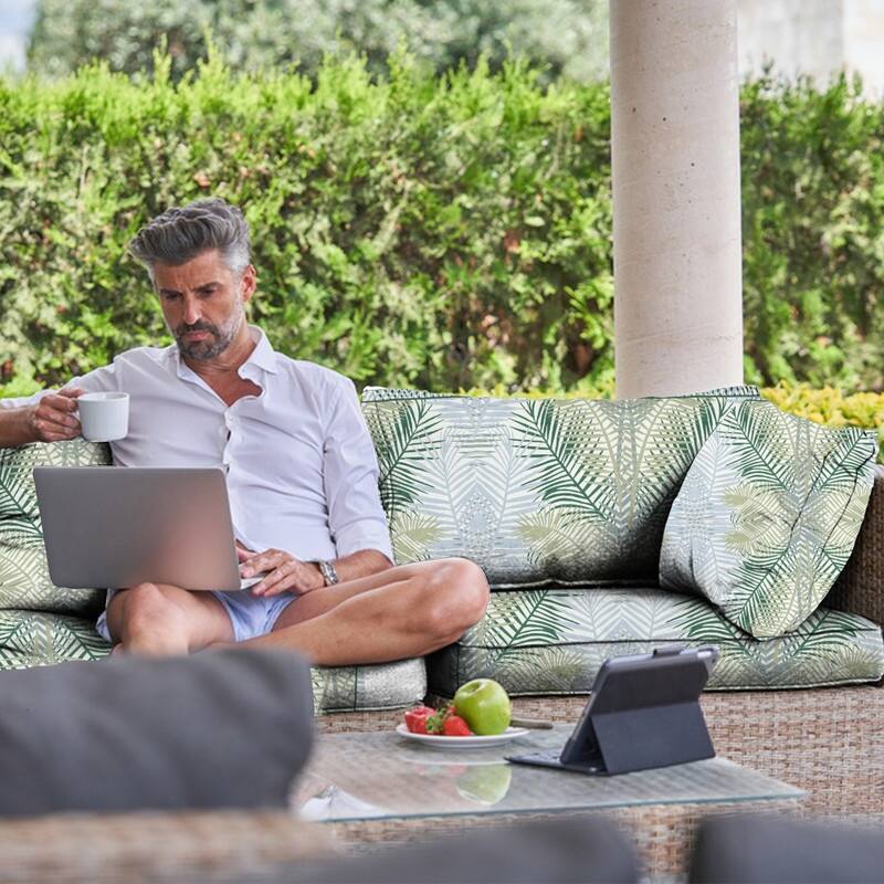 Outdoor Patio Cushion Covers Replacement, Waterproof Furniture Cushion Slipcovers, for Wicker Rattan Sectional Couch Chair
