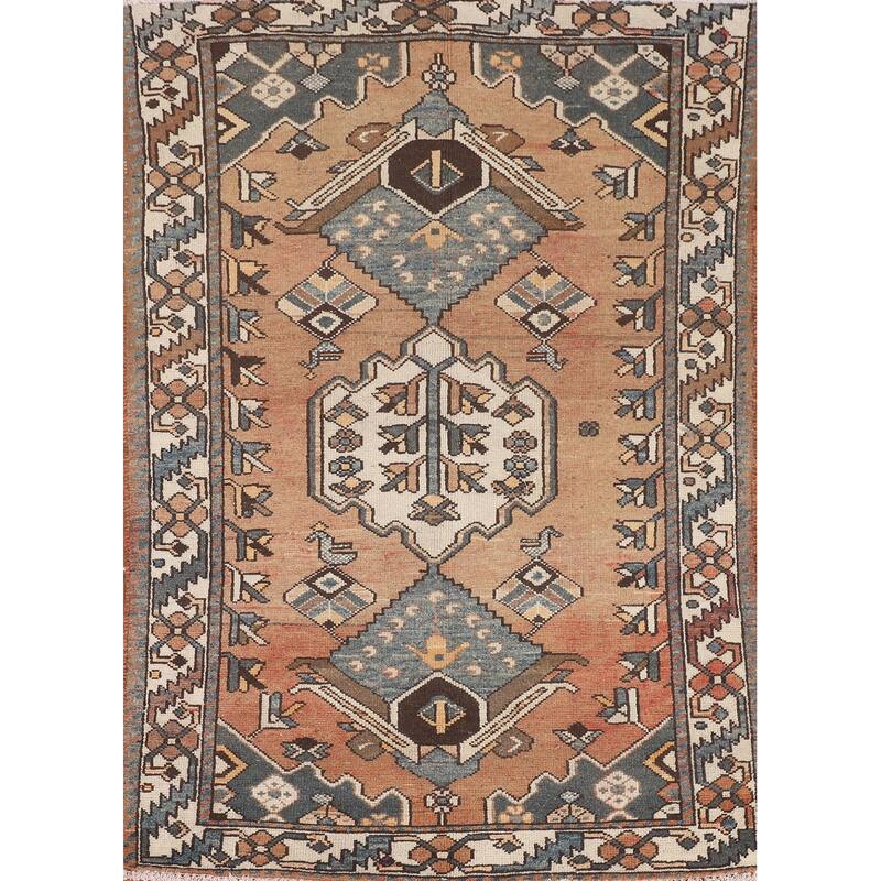 Bakhtiari Persian Accent Rug Hand-Knotted Wool Carpet - 4'4" x 6'2"